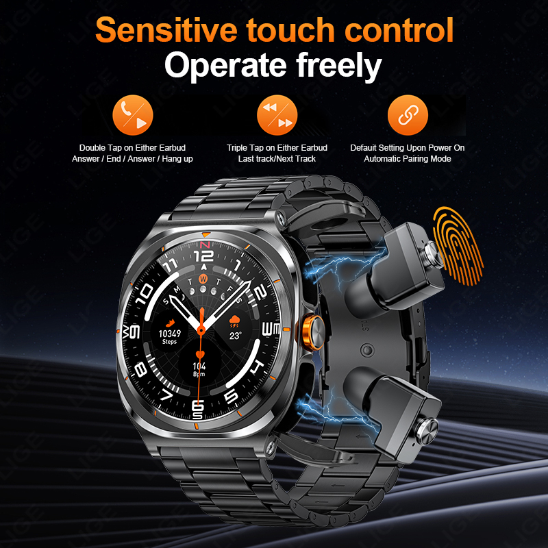 LIGE 2025 Watch Wireless Earph - Do Oxygen Meter recension och pris