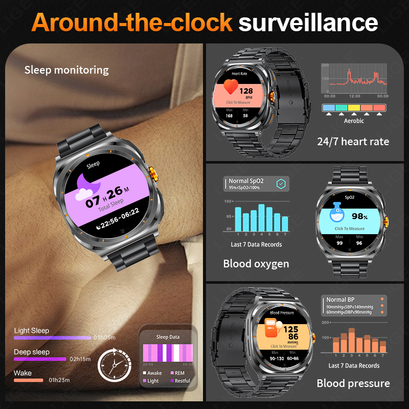 LIGE 2025 Watch Wireless Earph - Do Oxygen Meter recension och pris