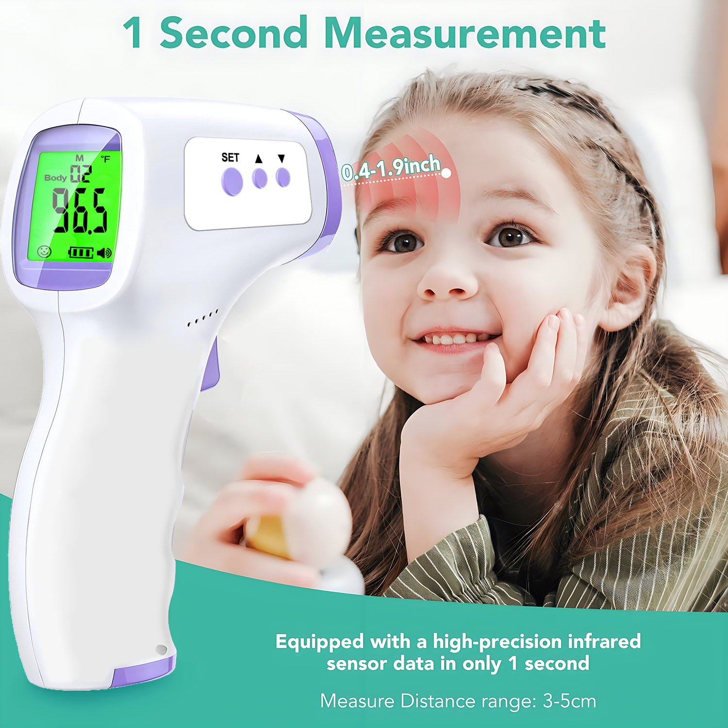 Non-contact Digital Infrared F - Do Oxygen Meter recension och pris